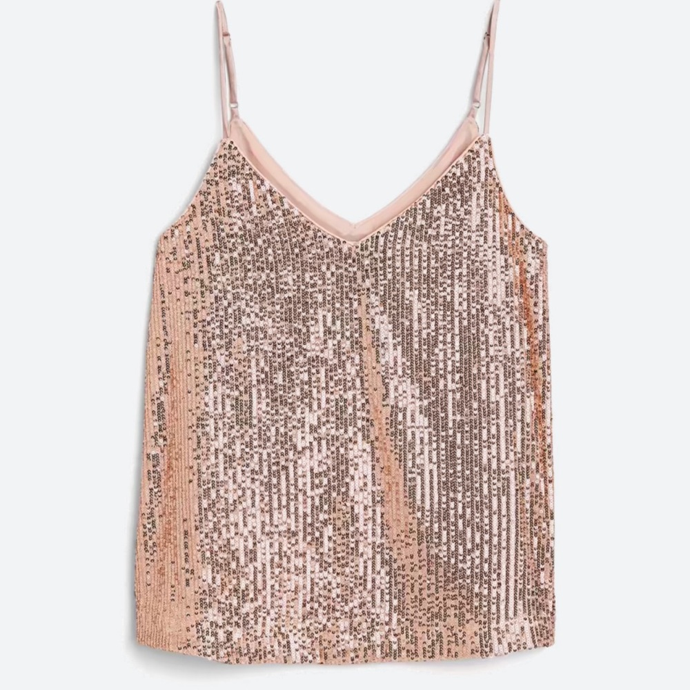 NWT Calvin Klein sequin cami blouse Size M